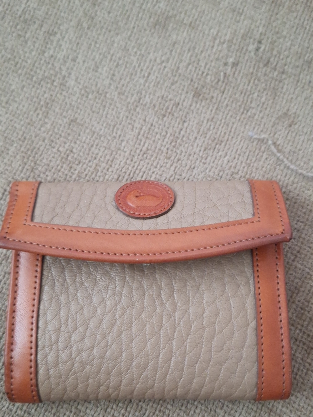 Dooney & Bourke Taupe Wallet with Tan Trim